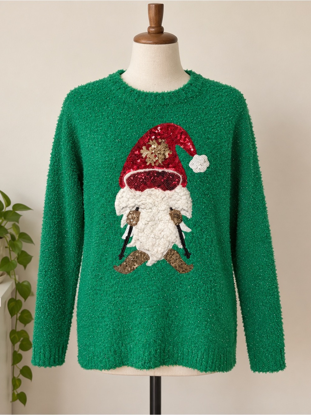 Emerald Green Christmas Gnome Sweater ✨🎄